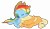 Size: 4393x2520 | Tagged: safe, artist:chub-wub, applejack, rainbow dash, earth pony, pegasus, pony, g4, accessory theft, applejack's hat, cowboy hat, cute, dashabetes, ear piercing, earring, eyes closed, female, hat, jackabetes, jewelry, lesbian, mare, piercing, ship:appledash, shipping, simple background, sleeping, transparent background