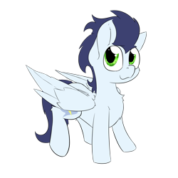 Size: 2000x2000 | Tagged: safe, artist:jubyskylines, part of a set, soarin', pegasus, pony, g4, chest fluff, cute, high res, looking at you, male, simple background, smiling, soarinbetes, solo, transparent background