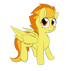 Size: 2000x2000 | Tagged: safe, artist:jubyskylines, part of a set, spitfire, pegasus, pony, g4, chest fluff, cute, cutefire, female, high res, looking at you, mare, simple background, smiling, solo, transparent background