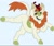 Size: 944x800 | Tagged: safe, artist:c_owokie, autumn blaze, kirin, g4, cloven hooves, female, horn, leonine tail, looking up, open mouth, smiling, solo