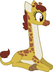 Size: 4000x5427 | Tagged: safe, artist:melisareb, clementine, giraffe, g4, yakity-sax, .svg available, absurd resolution, female, simple background, sitting, solo, transparent background, vector