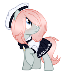 Size: 1280x1283 | Tagged: safe, artist:tired-horse-studios, oc, oc only, earth pony, pony, clothes, female, mare, sailor uniform, simple background, solo, transparent background, uniform