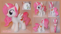 Size: 2280x1264 | Tagged: safe, artist:calusariac, princess celestia, pony, g4, cewestia, female, filly, irl, photo, pink-mane celestia, plushie, solo, young celestia, younger