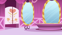 Size: 1280x720 | Tagged: safe, screencap, friendship is magic, g4, season 1, background, carousel boutique, liminal space, no pony, scenic ponyville