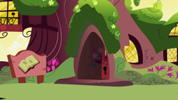 Size: 1280x720 | Tagged: safe, screencap, friendship is magic, g4, season 1, background, golden oaks library, no pony, ponyville, scenic ponyville