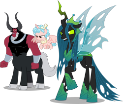 Size: 10000x8452 | Tagged: safe, artist:fruft, cozy glow, lord tirek, queen chrysalis, alicorn, centaur, changeling, changeling queen, pony, g4, the ending of the end, .svg available, absurd resolution, alicornified, cozycorn, female, filly, flying, legion of doom, male, mean three, race swap, simple background, transparent background, ultimate chrysalis, vector