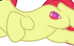 Size: 2168x1349 | Tagged: safe, artist:sollace, edit, vector edit, apple bloom, earth pony, pony, g4, growing up is hard to do, belly, cropped, female, older, older apple bloom, pictures of bellies, show accurate, simple background, solo, transparent background, vector