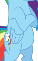Size: 1555x2500 | Tagged: safe, artist:fruft, edit, vector edit, rainbow dash, pegasus, pony, g4, rarity investigates, belly, bipedal, chubby, cropped, crossed hooves, female, pictures of bellies, simple background, solo, transparent background, vector
