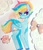 Size: 698x808 | Tagged: safe, artist:dollbunnie, rainbow dash, pegasus, pony, g4, alternate cutie mark, alternate hairstyle, eyebrows, instagram, marker drawing, short mane, traditional art