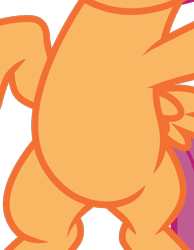 Size: 536x690 | Tagged: safe, artist:cloudy glow, edit, vector edit, scootaloo, pony, g4, the washouts (episode), belly, bipedal, cropped, female, pictures of bellies, simple background, solo, transparent background, vector