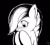 Size: 3218x2895 | Tagged: safe, artist:drawalaverr, marble pie, earth pony, pony, g4, blushing, dark background, female, grayscale, high res, looking down, mare, monochrome, shy, solo