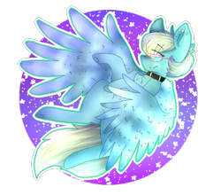 Size: 1561x1375 | Tagged: safe, artist:shinningblossom12, oc, oc only, pegasus, pony, collar, glasses, pegasus oc, simple background, solo, speedpaint available, transparent background, wings
