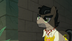 Size: 1920x1080 | Tagged: safe, screencap, doctor caballeron, earth pony, pony, daring doubt, g4, ascot tie, clothes, male, shirt, solo, stallion, truth talisman