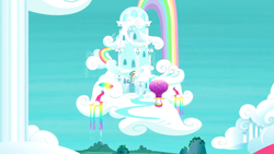 Size: 1280x720 | Tagged: safe, screencap, g4, the cart before the ponies, background, no pony, ponyville, rainbow dash's house, scenic ponyville