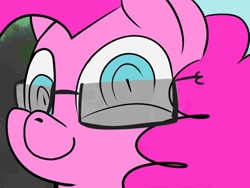 Size: 1024x768 | Tagged: safe, artist:ionipony, pinkie pie, earth pony, pony, g4, digital art, female, glasses, smiling, solo