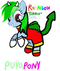 Size: 522x614 | Tagged: safe, artist:pagiepoppie12345, rainbow dash, chinese dragon, dracony, dragon, eastern dragon, hybrid, pony, g4, 1000 hours in ms paint, chinese dress, chinese new year, clothes, draco centauros, dragon tail, dragon wings, dragoness, dress, female, gloves, green hair, horn, horns, puyo puyo, rainbow dash always dresses in style, shoes, wings