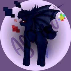 Size: 1000x1000 | Tagged: safe, artist:nel_liddell, oc, oc only, bat pony, pony, bat pony oc, bat wings, reference sheet, signature, solo, starry wings, watermark, wings