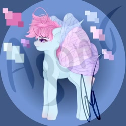 Size: 874x874 | Tagged: safe, artist:nel_liddell, oc, oc only, original species, pony, butterfly wings, reference sheet, signature, solo, watermark, wings
