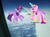 Size: 719x539 | Tagged: safe, artist:topsangtheman, artist:vector-brony, princess cadance, twilight sparkle, alicorn, pony, g4, cloud, irl, offscreen character, photo, plane, ponies in real life, sisters-in-law, twilight sparkle (alicorn)