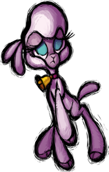 Size: 683x1080 | Tagged: safe, artist:mane6, pom (tfh), lamb, sheep, them's fightin' herds, bell, bell collar, blue eyes, cloven hooves, collar, community related, cute, female, frown, no pupils, one leg raised, raised hoof, raised leg, simple background, solo, standing, transparent background