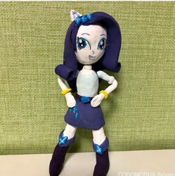Size: 711x715 | Tagged: safe, artist:codomodus__sylvain, artist:kne, rarity, equestria girls, g4, child artwork, clay, doll, figure, irl, japanese, photo, solo, toy