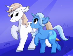 Size: 1280x990 | Tagged: safe, artist:hoersljg, prince blueblood, trixie, g4, female, male, ship:bluetrix, shipping, straight