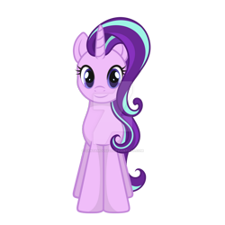 Size: 900x900 | Tagged: safe, artist:santamouse23, starlight glimmer, pony, unicorn, g4, female, obtrusive watermark, simple background, smiling, solo, transparent background, watermark