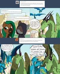 Size: 2562x3190 | Tagged: safe, artist:professor-ponyarity, oc, oc:caffeine hazard, oc:feraxis, oc:rye, dragon, pegasus, pony, tumblr:ask rye dimar dragon, coffee, female, high res, male, mare, stallion