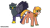 Size: 1280x720 | Tagged: safe, artist:schumette14, oc, oc:gabin, oc:lustre elstar, griffon, pony, unicorn, friendship, magical lesbian spawn, next generation, offspring, parent:applejack, parent:twilight sparkle, parents:twijack, school, shipping