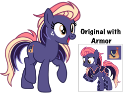 Size: 4500x3375 | Tagged: safe, artist:avatarmicheru, oc, oc only, oc:magma rampart, earth pony, pony, armor, base used, female, high res, mare, simple background, solo, transparent background
