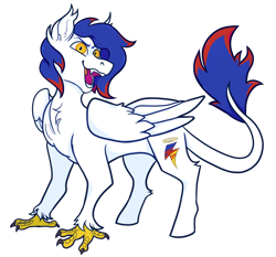 Size: 900x840 | Tagged: safe, artist:malphym, oc, oc only, oc:talongrace, hippogriff, male, simple background, solo, transparent background