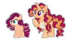 Size: 1024x576 | Tagged: safe, artist:yourrdazzle, oc, oc only, pegasus, pony, unicorn, apron, base used, clothes, female, filly, mare, parents:saffronpie, simple background, transparent background