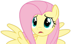 Size: 3719x2331 | Tagged: safe, artist:sketchmcreations, fluttershy, pegasus, pony, g4, over a barrel, concerned, female, frown, high res, mare, open mouth, simple background, solo, spread wings, transparent background, vector, wings