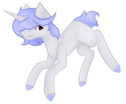 Size: 726x602 | Tagged: safe, artist:chrystal_company, oc, oc only, pony, unicorn, colored hooves, horn, simple background, solo, unicorn oc, white background