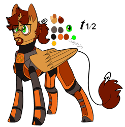 Size: 1393x1413 | Tagged: safe, artist:medicalmysteries, alicorn, pony, broken horn, clothes, glasses, gordon freeman, half-life, horn, male, ponified, reference sheet, simple background, smiling, solo, stallion, transparent background