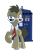 Size: 627x951 | Tagged: safe, artist:ripped-ntripps, doctor whooves, time turner, earth pony, pony, g4, 3d glasses, doctor who, male, simple background, solo, sonic screwdriver, stallion, tardis, the doctor, transparent background