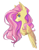 Size: 691x875 | Tagged: safe, artist:xvaleox, fluttershy, pegasus, pony, g4, bust, female, portrait, profile, simple background, solo, white background