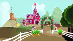 Size: 1280x720 | Tagged: safe, screencap, g4, sisterhooves social, background, no pony, scenic ponyville, sweet apple acres