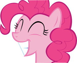 Size: 3155x2585 | Tagged: safe, artist:nero-narmeril, pinkie pie, pony, g4, female, high res, simple background, smiling, solo, transparent background, vector