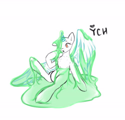 Size: 6588x6288 | Tagged: safe, artist:dark_nidus, pony, advertisement, commission, slime, solo, your character here