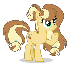 Size: 1909x1657 | Tagged: safe, artist:galaxyswirlsyt, oc, oc only, oc:apple pie, earth pony, pony, female, mare, offspring, parent:applejack, parent:caramel, parents:carajack, simple background, solo, transparent background