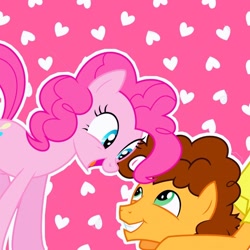 Size: 1280x1280 | Tagged: safe, artist:softyshy, cheese sandwich, pinkie pie, g4, female, icon, male, ship:cheesepie, shipping, straight