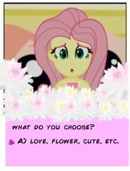 Size: 897x1177 | Tagged: safe, artist:theminus, fluttershy, human, equestria girls, g4, breasts, female, flower, solo