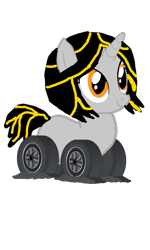 Size: 720x1199 | Tagged: safe, alternate version, artist:electrahybrida, derpibooru exclusive, oc, oc:electra hybrida, original species, pony, unicorn, wheelpone, flat tire, simple background, transparent background, wheel