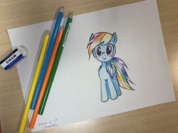 Size: 2048x1536 | Tagged: safe, artist:kanashiona, rainbow dash, pony, g4, colored pencil drawing, female, solo, traditional art