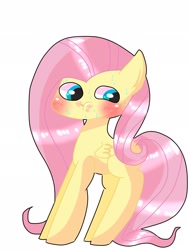 Size: 1536x2048 | Tagged: safe, artist:chocolate11451, fluttershy, pony, g4, blushing, digital art, female, nervous, solo