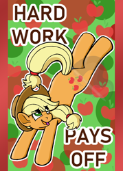 Size: 1500x2100 | Tagged: safe, artist:riverfox237, applejack, earth pony, pony, g4, applejack's hat, cowboy hat, cutie mark, female, hat, open mouth, postcard, solo