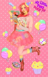 Size: 400x640 | Tagged: safe, artist:bunnyoxo, pinkie pie, human, g4, clothes, cosplay, costume, irl, irl human, photo
