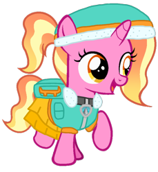 Size: 932x1019 | Tagged: safe, artist:mlptmntdisneykauane, artist:徐詩珮, edit, luster dawn, pony, unicorn, series:sprglitemplight diary, series:sprglitemplight life jacket days, series:springshadowdrops diary, series:springshadowdrops life jacket days, g4, alternate universe, base used, everest (paw patrol), eyelashes, female, filly, filly luster dawn, open mouth, paw patrol, raised hoof, simple background, smiling, solo, transparent background, younger