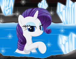Size: 2825x2207 | Tagged: safe, artist:oshitsukiryuu, rarity, pony, g4, female, high res, solo, water